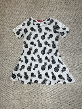 Simply Southern Cheetah Pineapple Beach Coverup Dress Replaced Fit Sz L